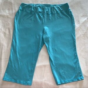 Lane Bryant Cropped Pants Turquoise Size 22/24